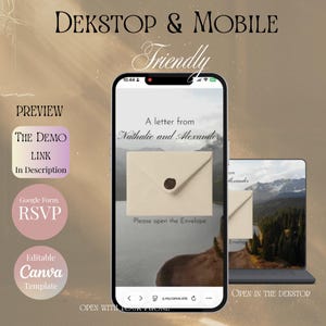 Sjabloon voor bruine bruiloft: bewaar de datums website, oud geld huwelijksuitnodiging,