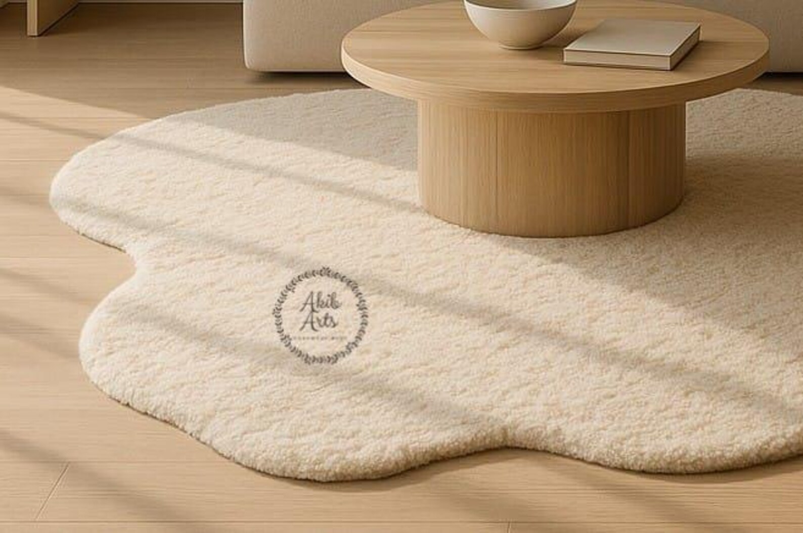 Cloud Shape Rug Cozy OFF-WHITE Cloud-shaped Rug for Minimalist Living - Soft & Plush ...
