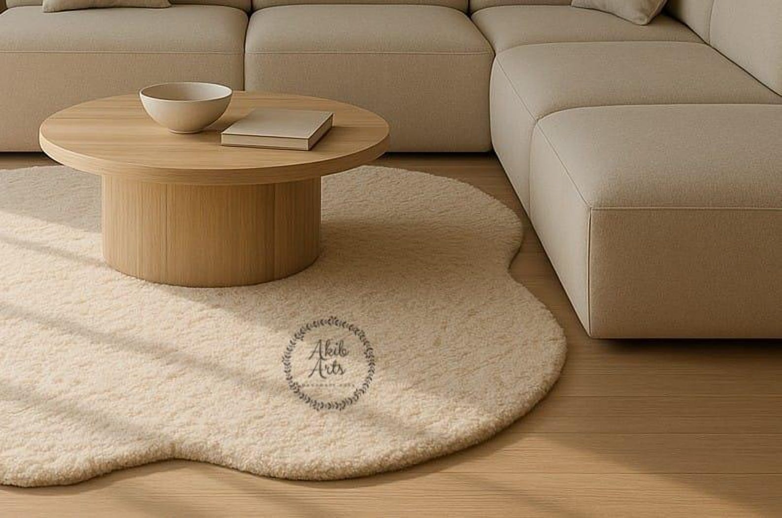 Cloud Shape Rug Cozy OFF-WHITE Cloud-shaped Rug for Minimalist Living - Soft & Plush ...