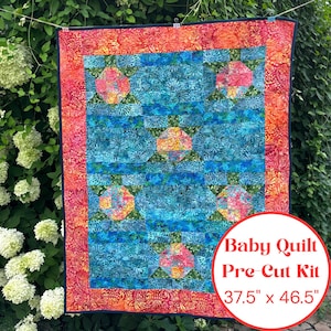 Baby Quilt Pre-Cut Kit (Hawaiian Turtles for Baby) 37.5&quot; x 46.5&quot;