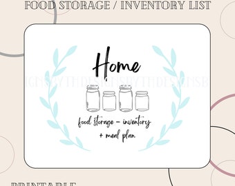 HOME Preparedness Inventory Trackers - Jars Design - Food Storage Pantry Prepper 14 pages Vertical Printable pdf - INSTANT DOWNLOAD