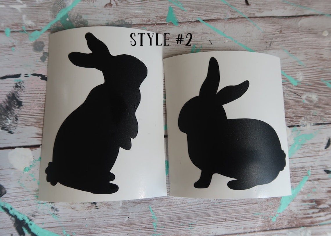 Bunny Rabbit Decals Decal Labels Vinyl Stickers Sticker Farmhouse Style ...