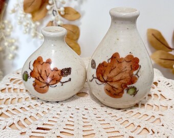 Vintage metlox poppytrail woodland gold salt and pepper shakers great for fall autumn decor