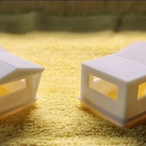 N Scale 1:160 2 Mobile Homes, Model Train Buildings