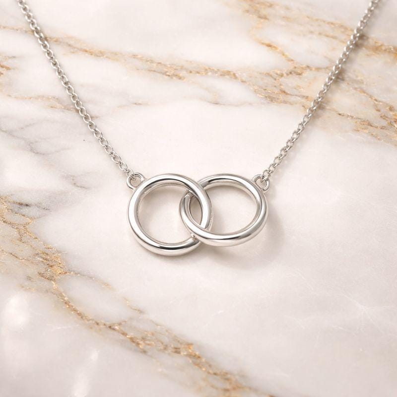 アクセサリー Llife DOUBLE RING PENDANT Buy Double Ring Pendant in NYC | I Love You Rings