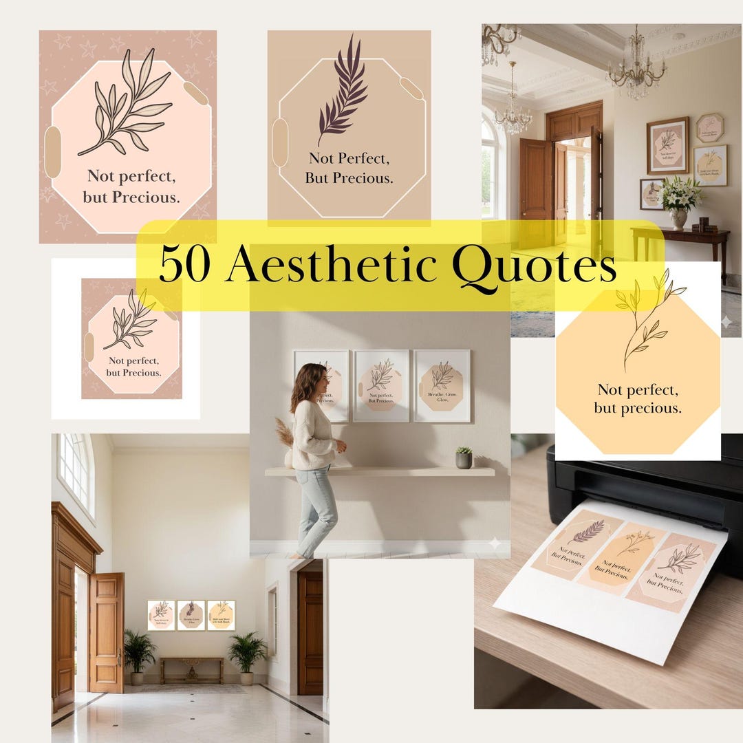 50 Quotes Prints, Motivational Wall Art Bundle (digital Download - Etsy