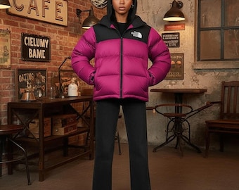 The North Face Women's 1996 Nuptse Jacket | Retro Purple Puffer Coat | 700 Down Winter Jacket