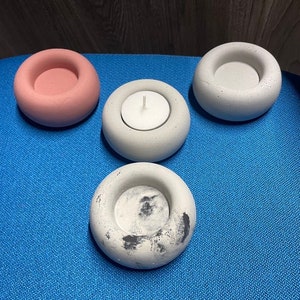 Beautiful Circle Concrete Candle Holder, industrial style, Modern look, exceptional design,