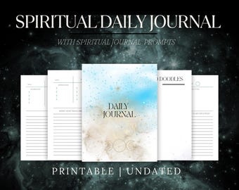 Spiritual Daily Journal PDF | Self-Care & Manifestation Worksheet| Digital Download