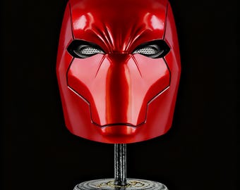 DC-Inspired Red Hood Helmet | Hand-Crafted Cosplay Collectible