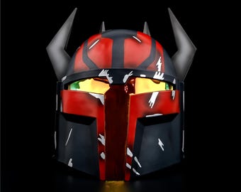 Casco sajón de Gar inspirado en Star Wars / Coleccionable de cosplay hecho a mano