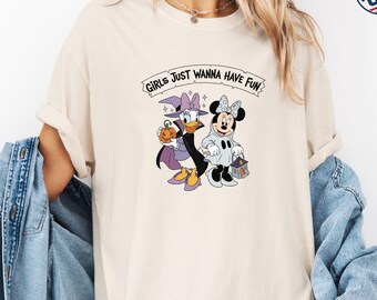 Girls Just Wanna Have Fun Tee, Comfort Colors Halloween Shirt, Spooky Season Besties Shirt, Retro Girls Trip Gift, Fun Fall Tee