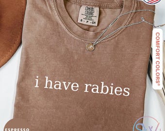 I Have Rabies Shirt, Comfort Colors Unhinged Meme Tee, Funny Dark Humor Shirt, Sarcastic Graphic Tee, Weird Humor Gift