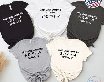 Personalized Birthday Shirt, The One Where I Turn Custom Age Tee, Custom Name Birthday Shirt, 90s Sitcom Inspired Birthday Gift