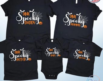 One Spooky Family Matching Halloween Shirt, Spooky Mom Dad Baby Kids Tee, Family Halloween Shirt, Cute Fall Tee, Matching Family Outfit