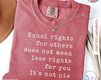 Equal Rights Shirt, Comfort Colors Feminist Tee, Women's Rights Shirt, Justice Activist Gift, Equality Graphic Apparel