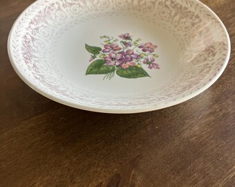 Cunningham & Pickett Spring Violet China Serving Bowl 7.75"