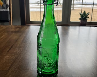 German Beer Bottle Vintage Green