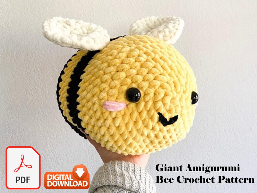 Giant Amigurumi Bee Crochet Pattern | Cute Plush Toy PDF Tutorial ...