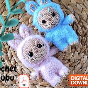 Crochet Labubu Pattern | Cute Plush Toy PDF Tutorial | Amigurumi Labubu Crochet Pattern | Instant Download  Digital Download