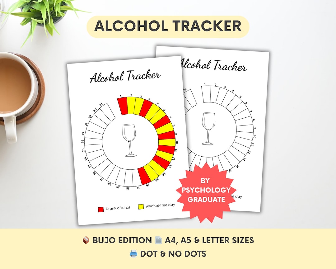 Alcohol Tracker | Printable Journal Page | Quit Drinking Log | Sobriety ...