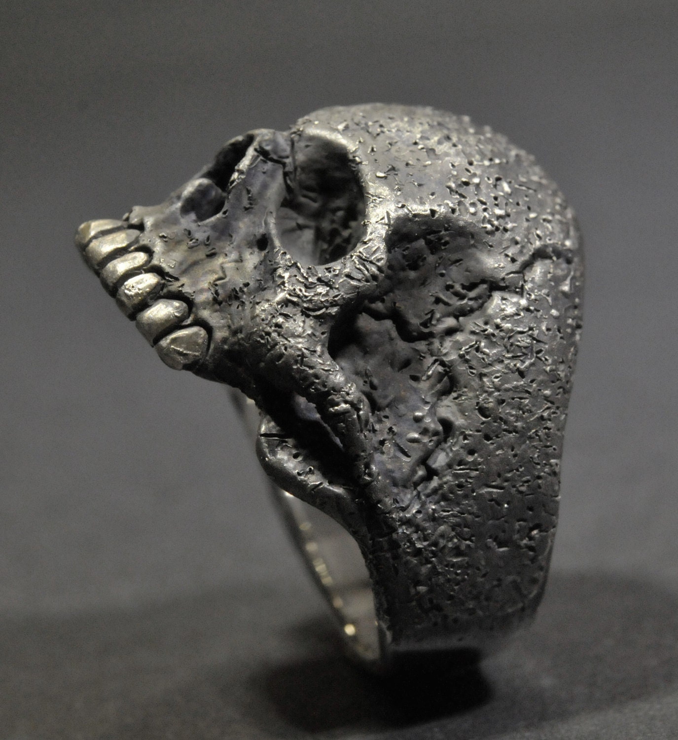 Skull Ring, Silver Skull Ring, Small-medium Skull Ring, Mens and
