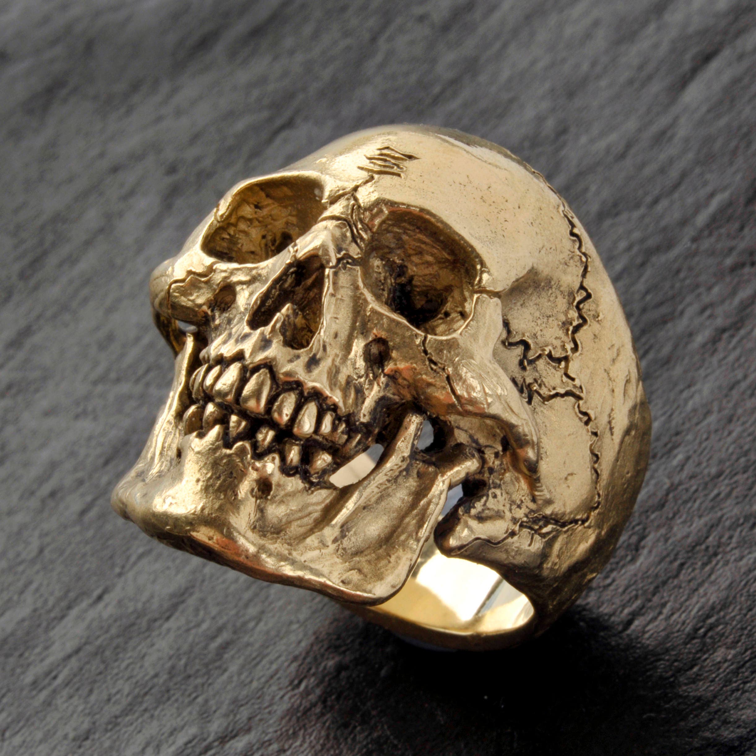 【GOLD KID】BRASS KING-HALF SKULL RING GOLD KID】BRASS KING-HALF SKULL RING