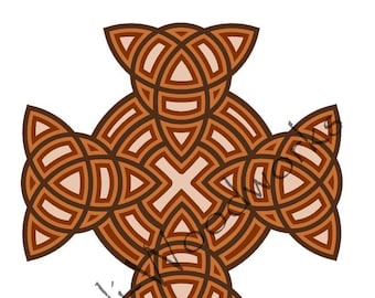 Celtic Cross Layered Scroll Saw, laser, CNC Pattern pdf and svg DIY Christmas gift