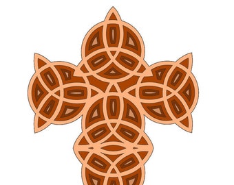 Celtic Cross 2 Layered Scroll Saw, laser, CNC Pattern pdf and svg / DIY Christmas gift