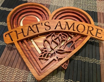 Amore Heart Layered Scroll Saw Pattern/Valentines gift