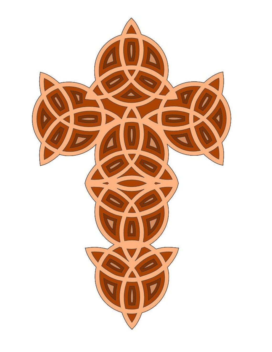 Celtic Cross 2 Layered Scroll Saw Laser CNC Pattern Pdf and Etsy UK