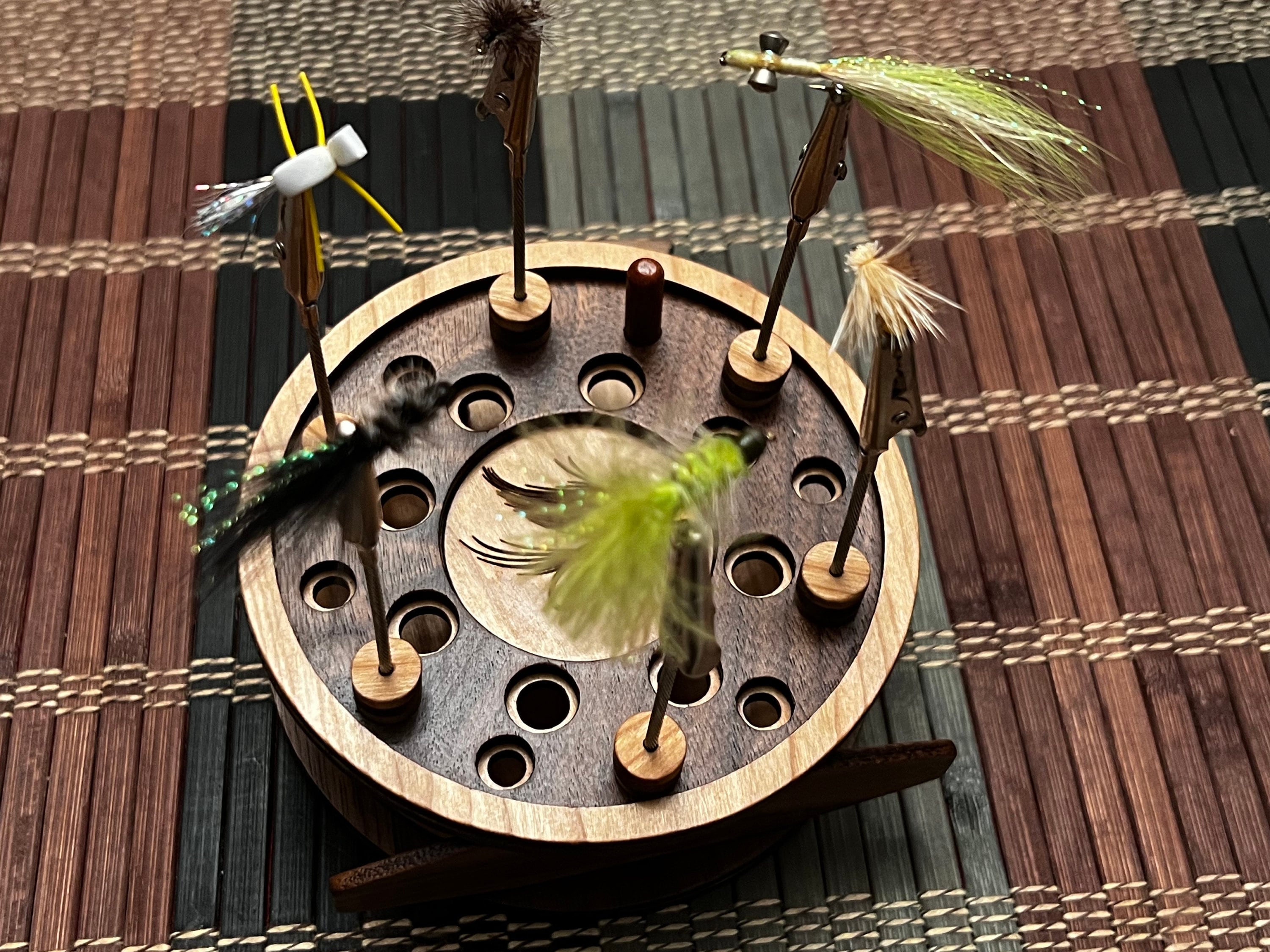 Fly Tying Reel Fly Presentation Drying Dock /Desktop tool decor / fly fishing Father's Day gift / Fly Tying Birthday gift