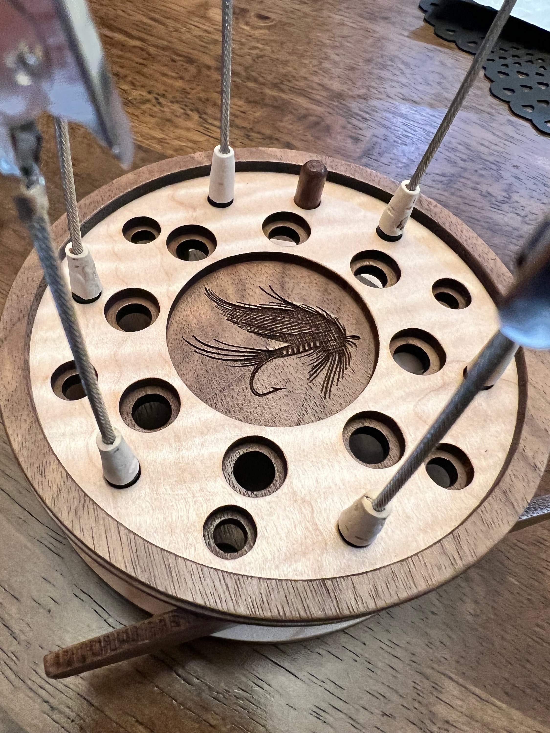 Fly Tying Reel Fly Presentation Drying Dock /Desktop tool decor / fly fishing Father's Day gift / Fly Tying Birthday gift