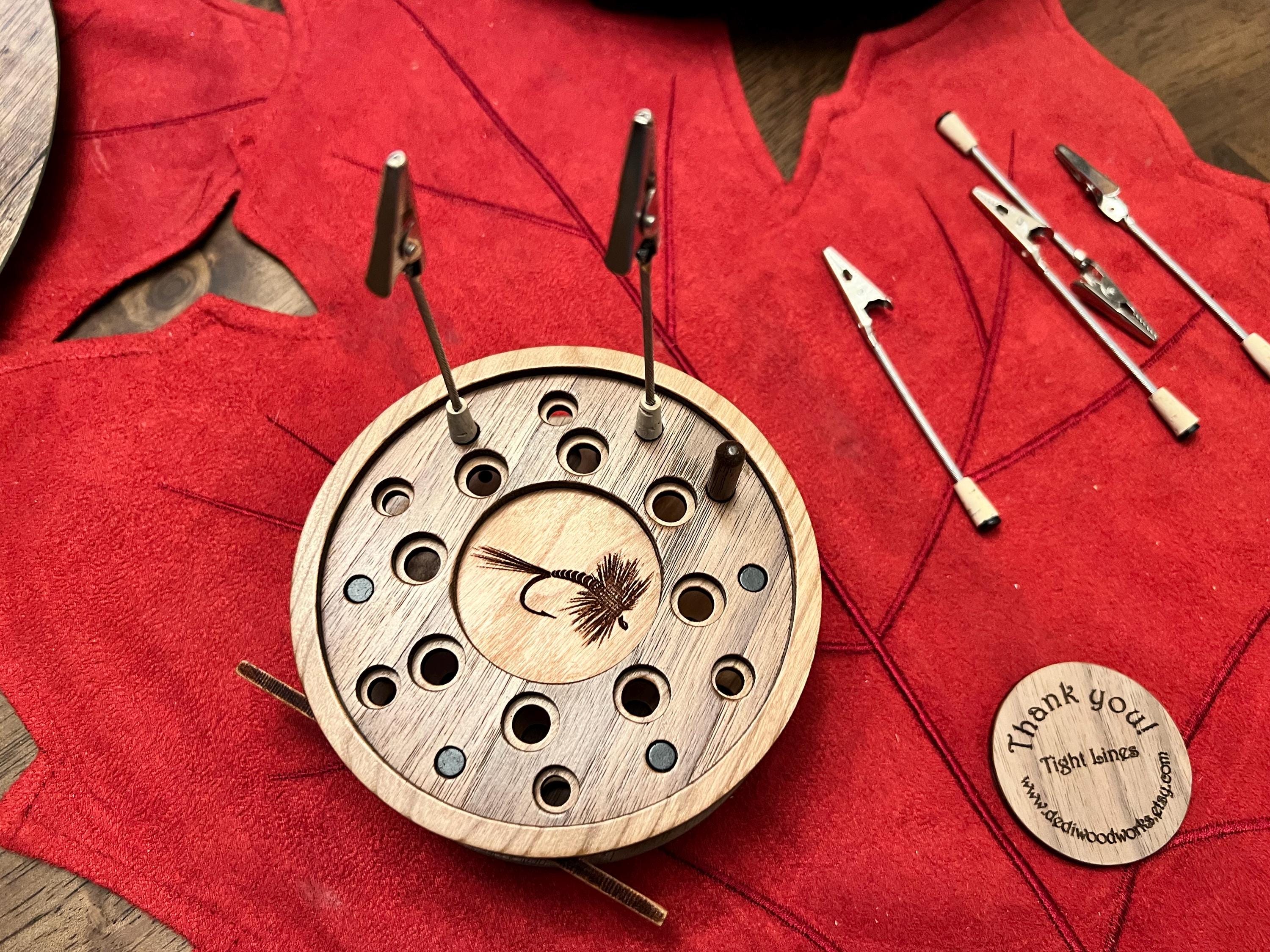 Fly Tying Reel Fly Presentation Drying Dock /Desktop tool decor / fly fishing Father's Day gift / Fly Tying Birthday gift