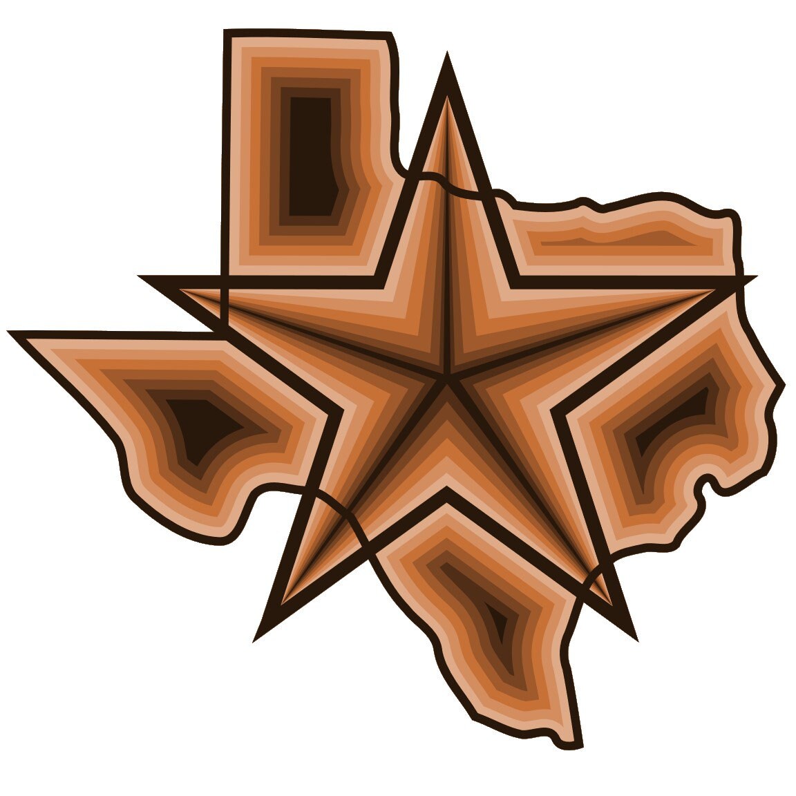 Texas Star 8 layer Mandala scroll saw pattern svg, pdf laser pattern
