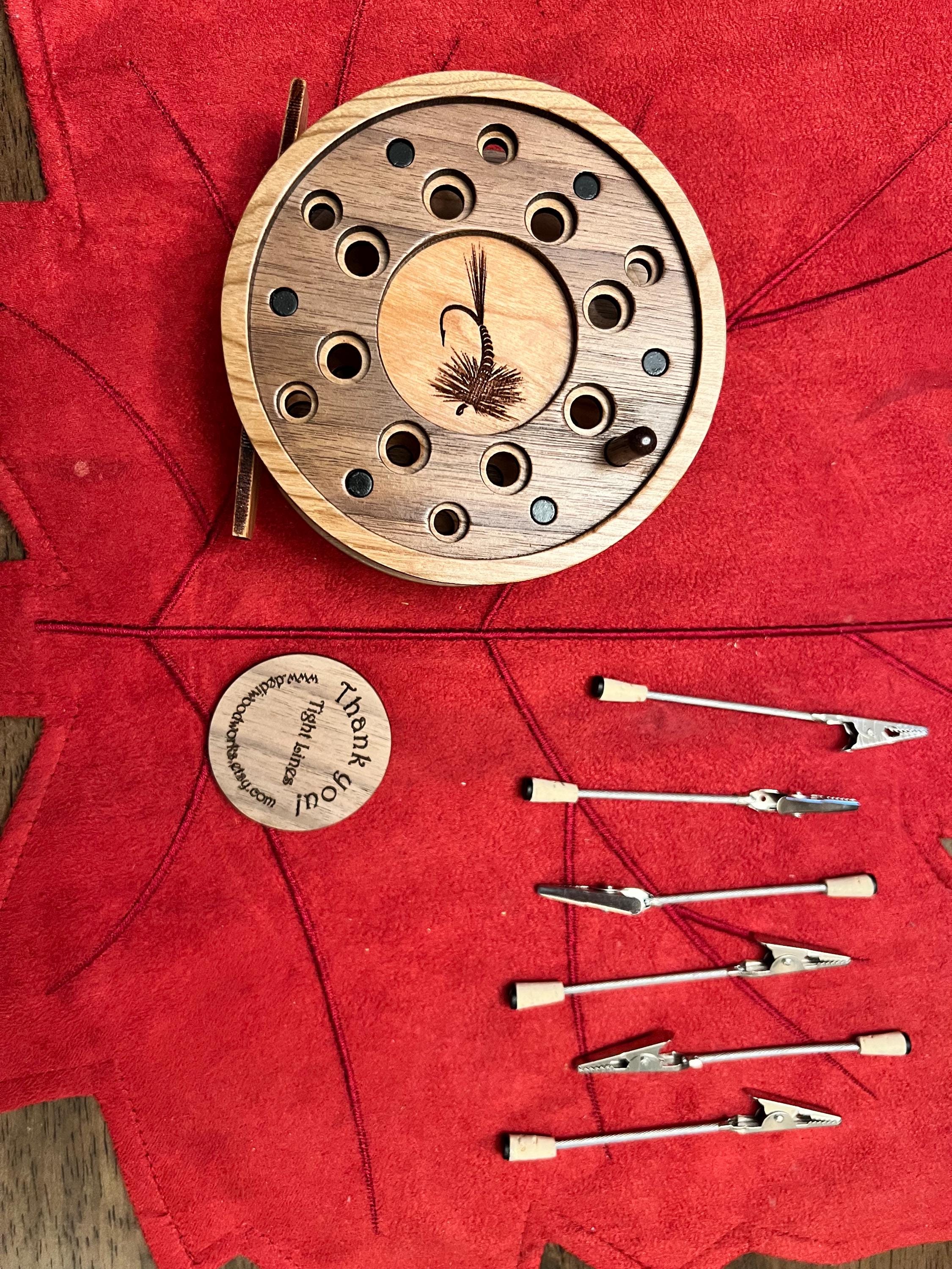 Fly Tying Reel Fly Presentation Drying Dock /Desktop tool decor / fly fishing Father's Day gift / Fly Tying Birthday gift