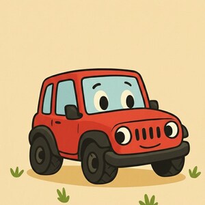 Kids Story Book PDF Printable, The Brave Little Jeep Bedtime Story for Toddlers, Car Truck Book for Boys Ages 3-6, Instant Download image 3