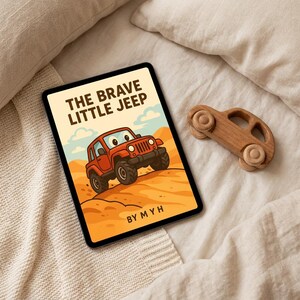 Kids Story Book PDF Printable, The Brave Little Jeep Bedtime Story for Toddlers, Car Truck Book for Boys Ages 3-6, Instant Download image 6
