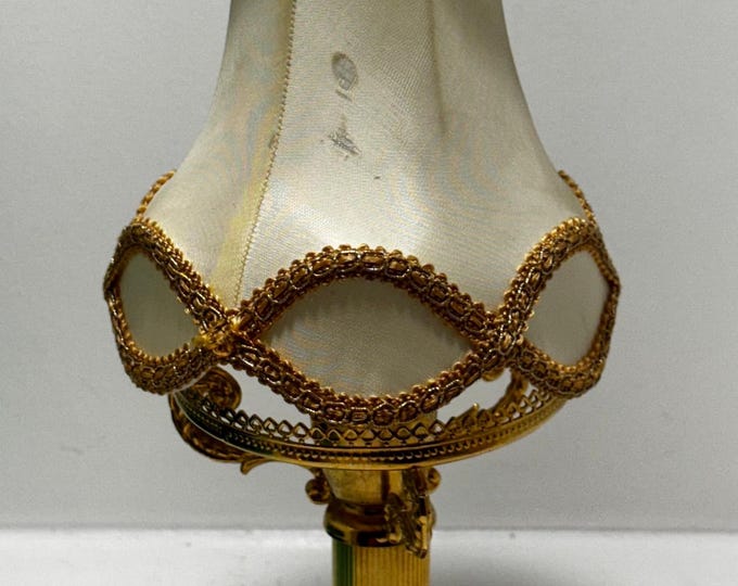 Featured listing image: Antique Style Brass Table Lamp – Rococo Design