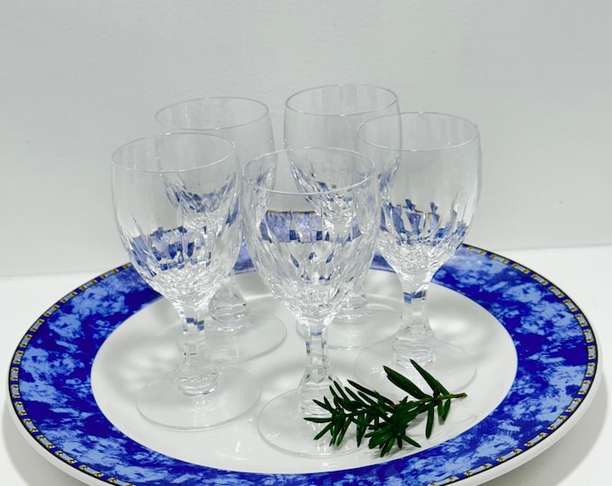 Featured listing image: Bohemian Style Crystal Glasses – Set of 5