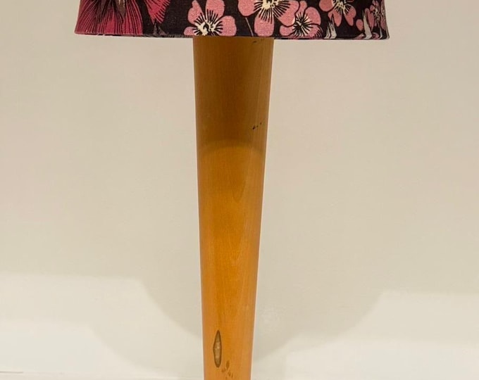 Featured listing image: Retro IKEA Table Lamp with Wooden Stem and Chrome Base