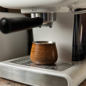 Teak Wood Espresso Cup: Stainless Steel Lined Coffee Wooden Mug