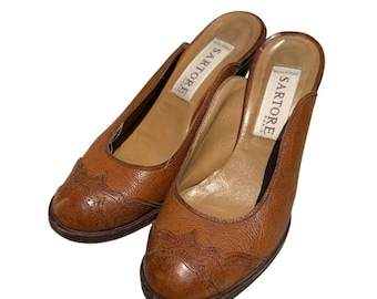 Buty z kolekcji Sartore z lat 60. XX wieku, ze skóry licowej, z noskami w stylu oksfordzkim