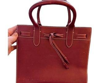 Vintage Dooney & Bourke 625 Made in Italy Red Alto Tassel Satchel Handbag