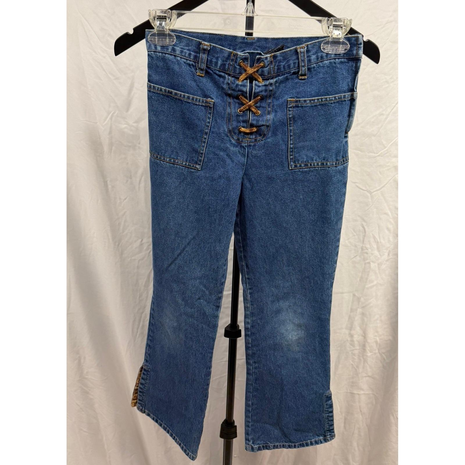 Y2k Jeans Lace Up - Etsy Canada