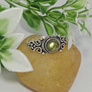 Natural Multi Fire Labradorite Gemstone Ring 925 Sterling Silver Handmade Jewelry Round Birthstone Ring Statement Ring Gift For Her