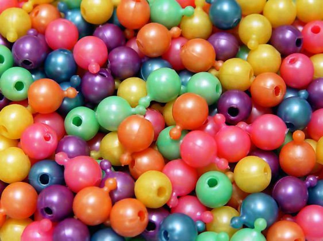 Multi Pearl Colors Pop Snap Beads 12mm, 1gross/144pc Made in the USA 