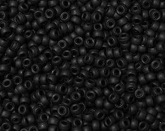 1,000 Matte Black 6.5x4mm Mini Pony Beads for school church crafts jewelry Made in USA