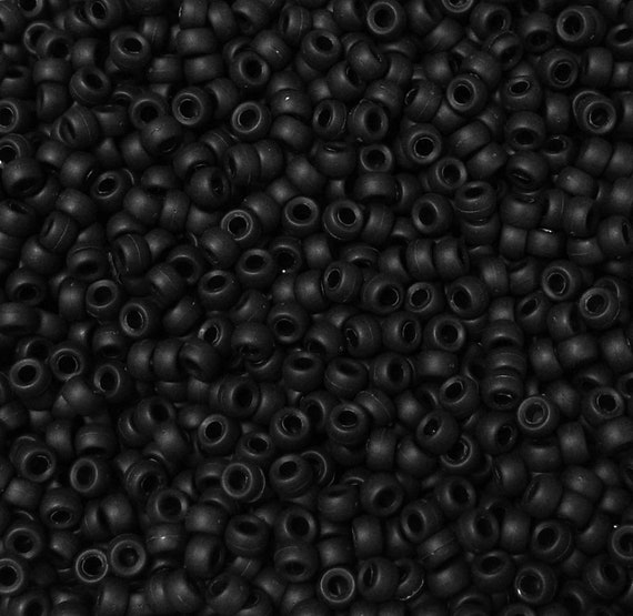1,000 Matte Black 6.5x4mm Mini Pony Beads for School Church Crafts Jewelry  Made in USA 