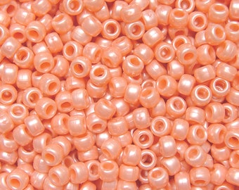 Perline Pony 9x6mm Rosa &ndash; 500 Pezzi Per Bambini, Party, Capelli E Lavoretti Creativi